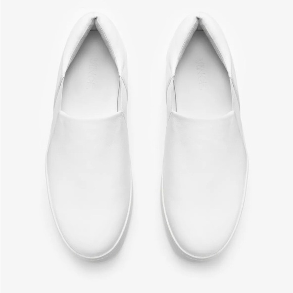 Vince off white leather Warren platform sneaker slides NEW - Picture 2 of 4